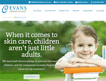 Tablet Screenshot of evans-dermatology.com